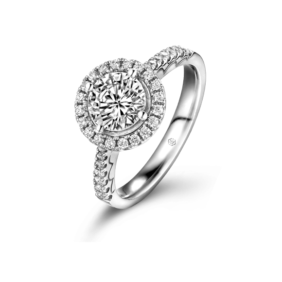 Love is Beauty Collection 18K White Gold Diamond Ring