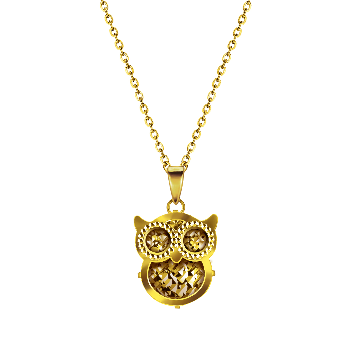 Goldstyle "Wisdom of Owl" Gold Pendant 