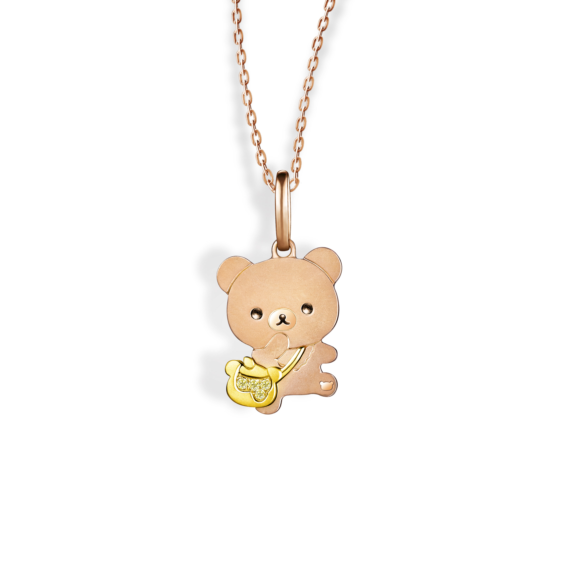 Rilakkuma™ Collection Chairoikoguma 18K Gold Diamond Pendant