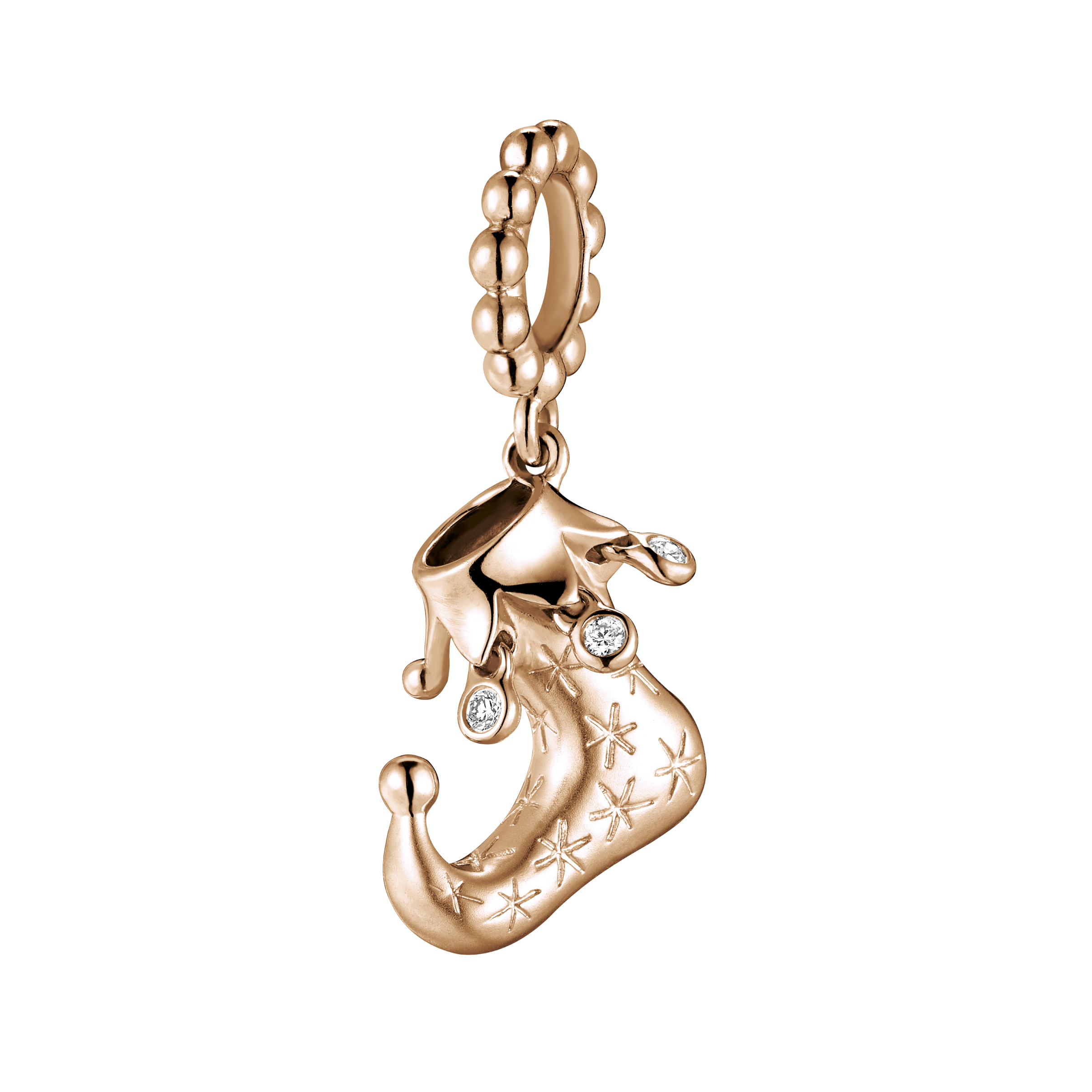 Dear Q "Fantastic Boot" 18K Rose Gold Diamond Pendant