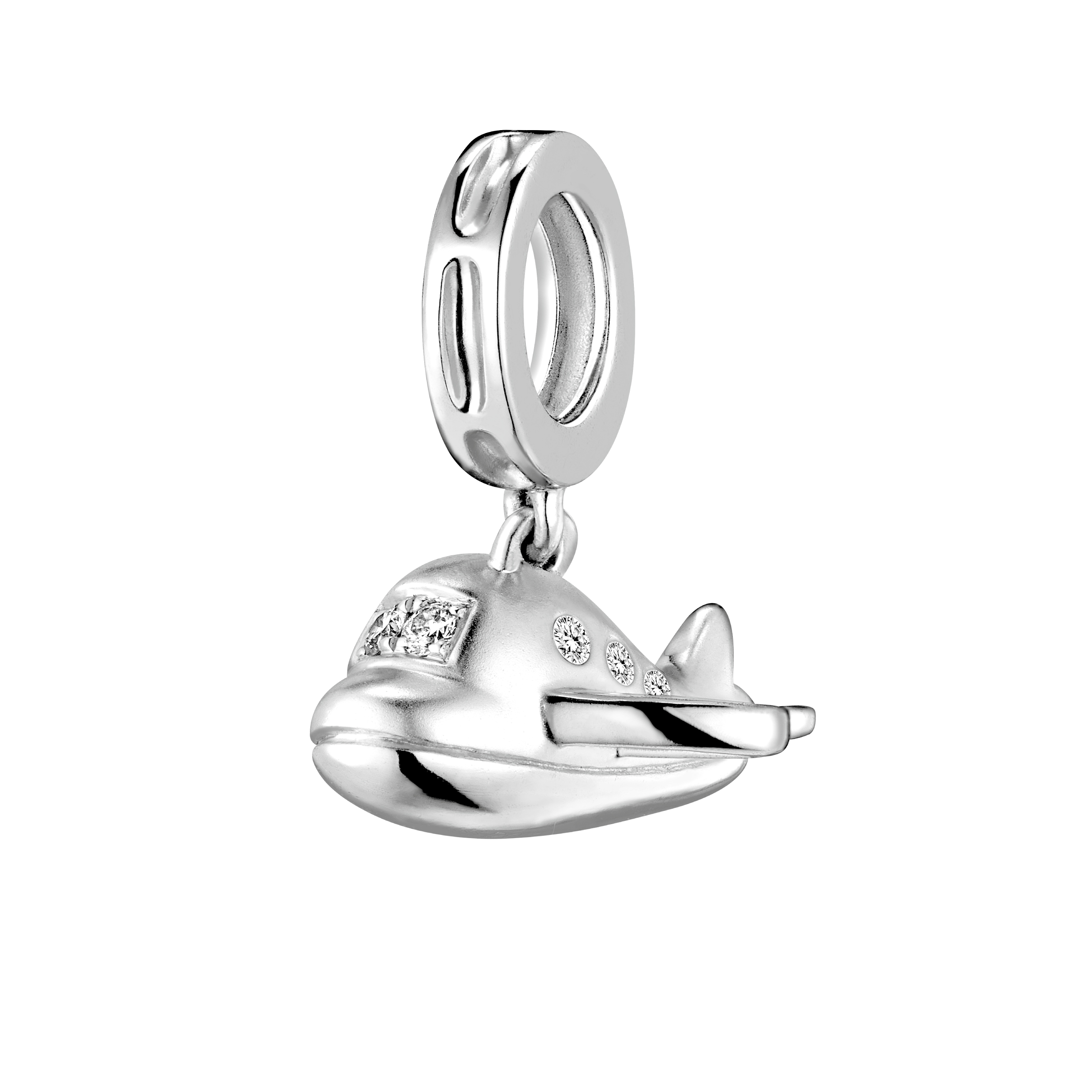 Dear Q "Dream Plane" 18K White Gold Diamond Pendant