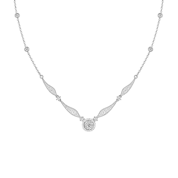 Wedding Collection 18K White Gold Diamond Necklace