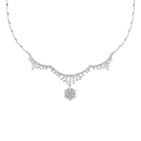 Wedding Collection 18K White Gold Diamond Necklace