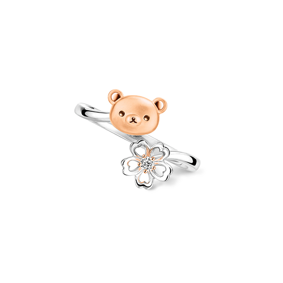 Rilakkuma™ Collection "Rilakkuma™ and Cherry Blossom" 18K Gold Diamond Ring