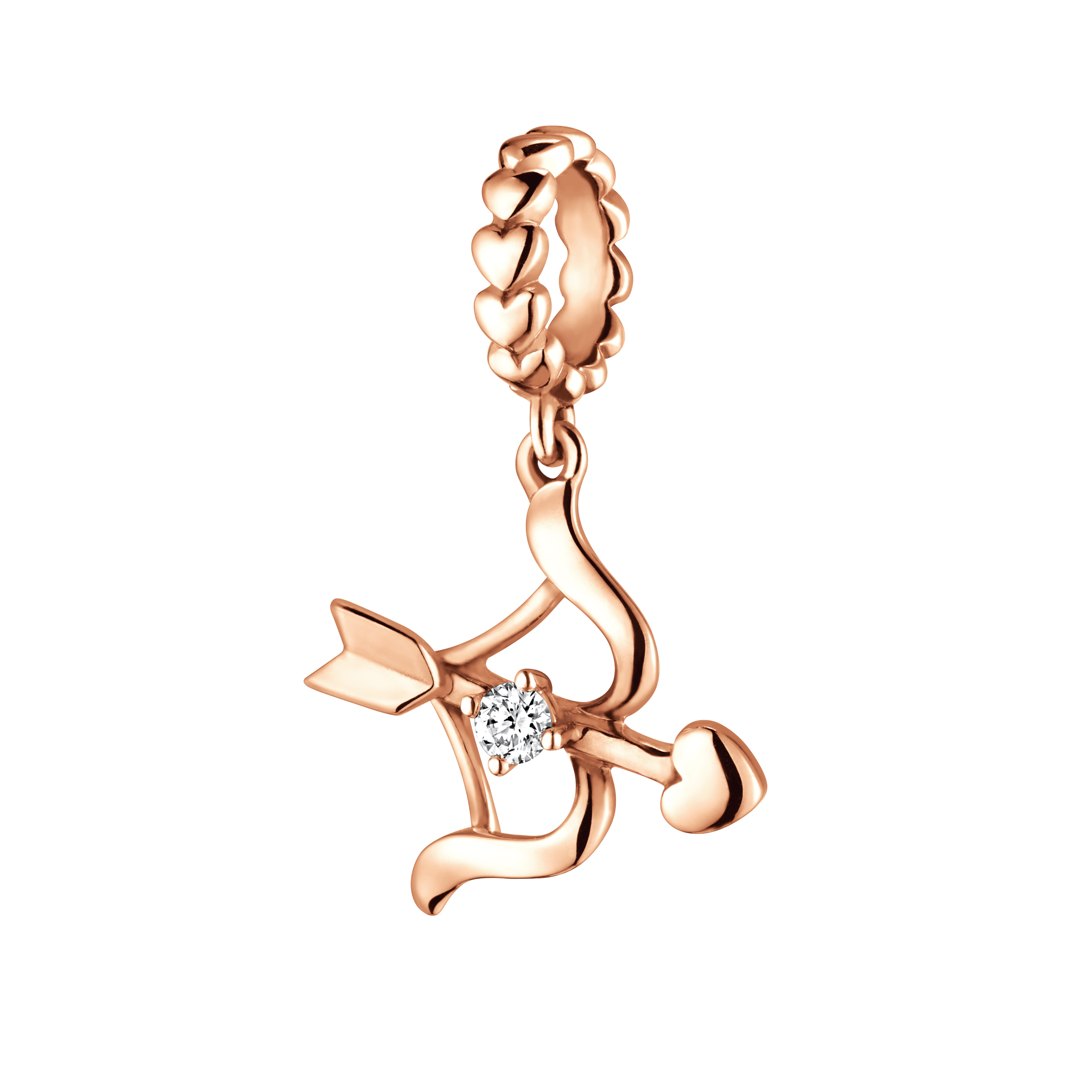 Dear Q "Love Arrow Charm" 18K Rose Gold Diamond Charm