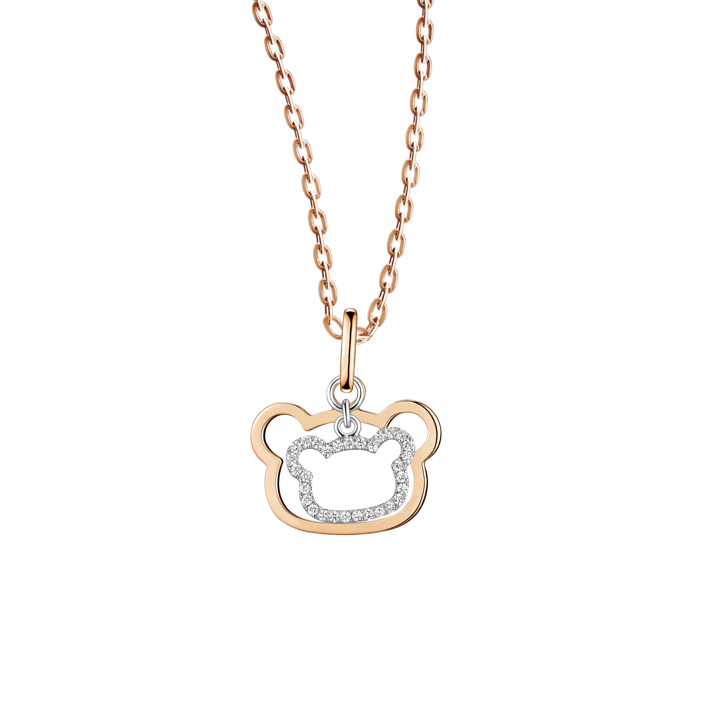 Rilakkuma™Collection 18K Gold Diamond Pendant