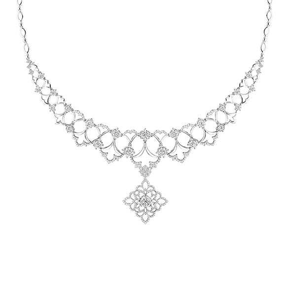 Wedding Collection“Love Story” 18K White Gold Diamond Necklace