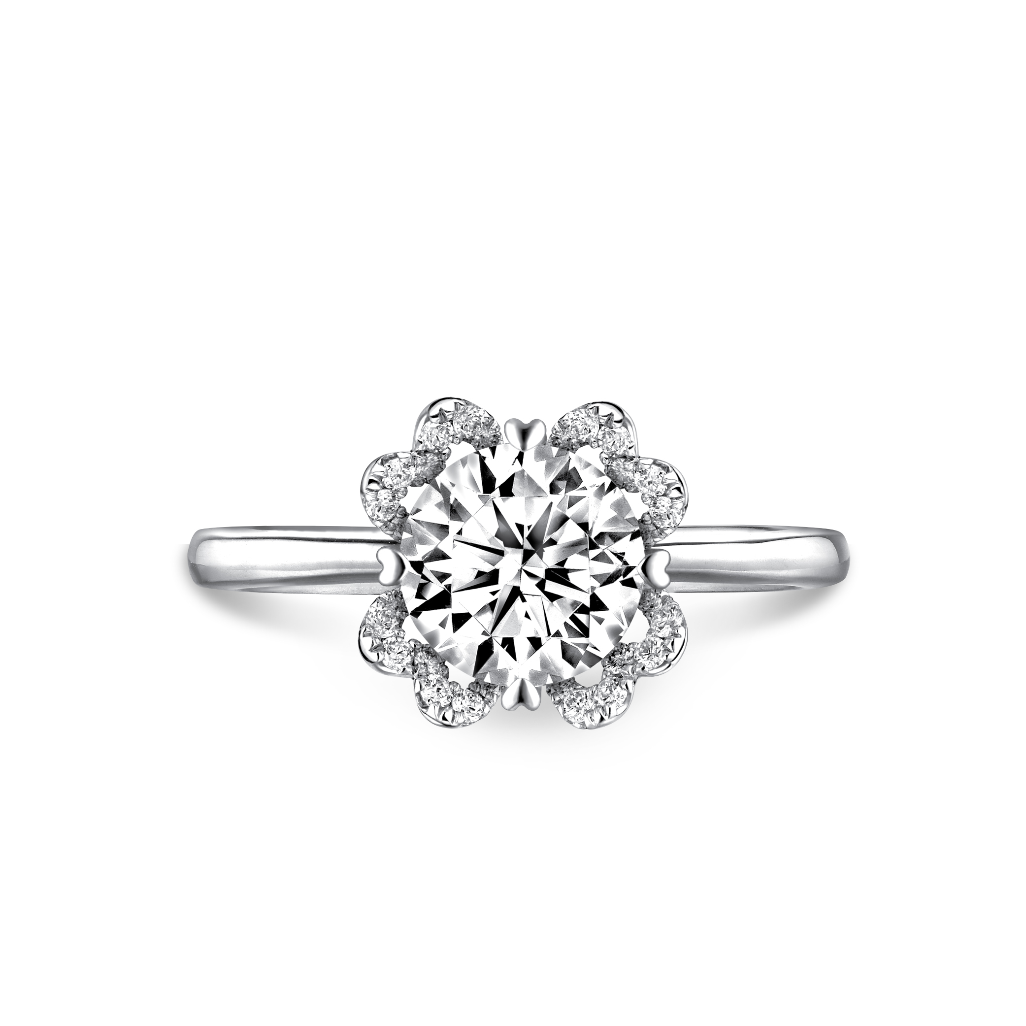 Love is Beauty Collection 18K White Gold Diamond Ring