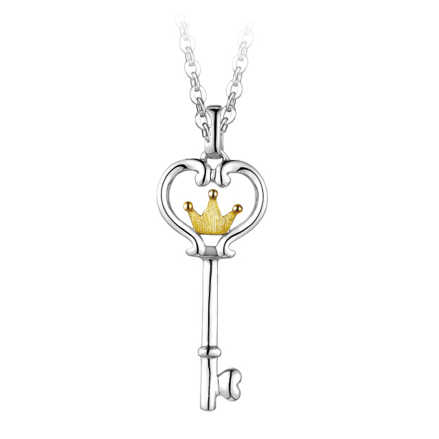 Pt Baby Darling "Key to Love" Platinum Pendant