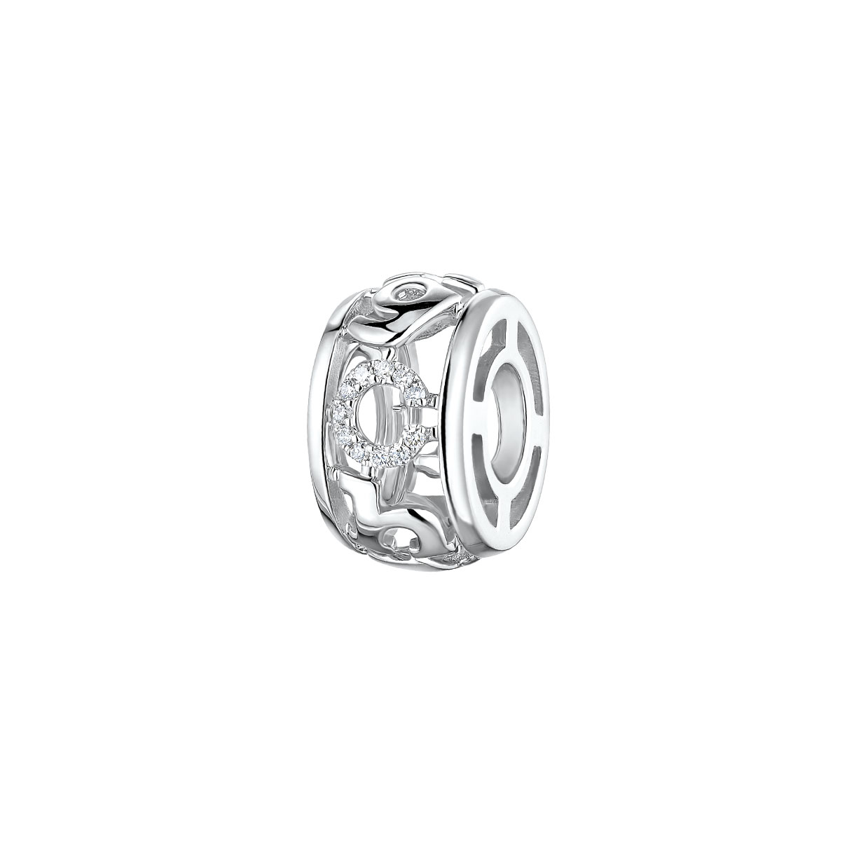 Dear Q “Besties Whisper” 18K White Gold Diamond Charm