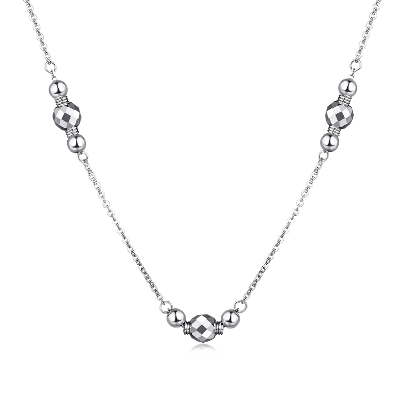 Pt Graceful "Heartful Message" Platinum Necklace