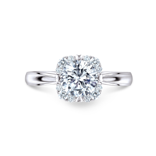 Love is Beauty Collection 18K White Gold Diamond Ring