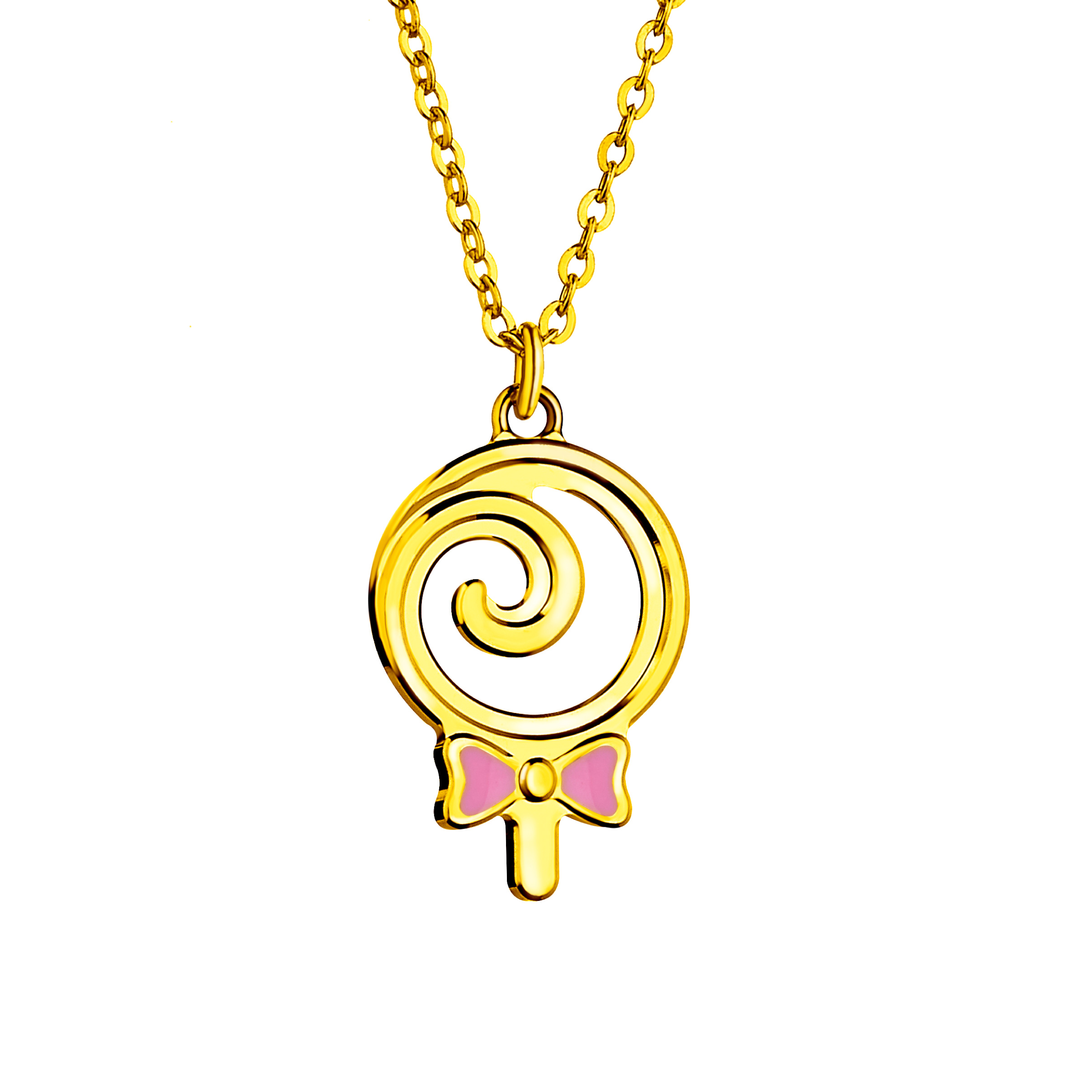 Dear Q "Lollipop" Gold Enamel Necklace