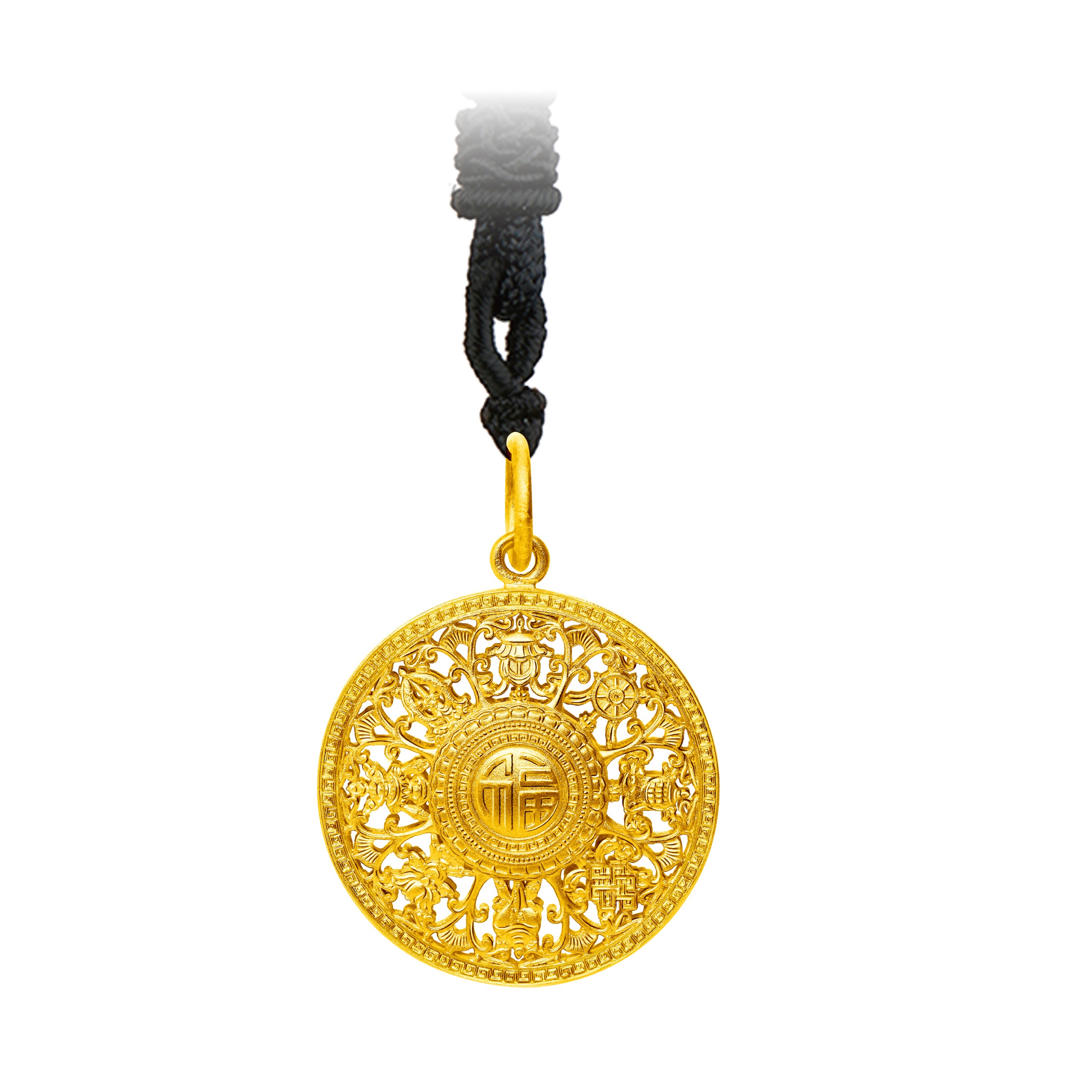 Antique Gold "Blessings" Gold Pendant