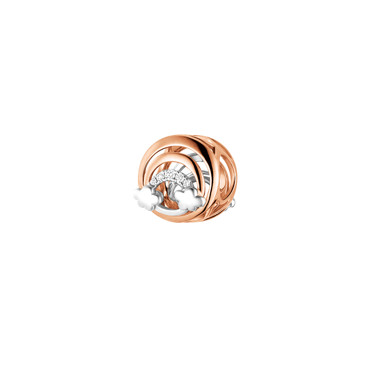 Dear Q "Fantastic Rainbow" 18K Gold Diamond Charm