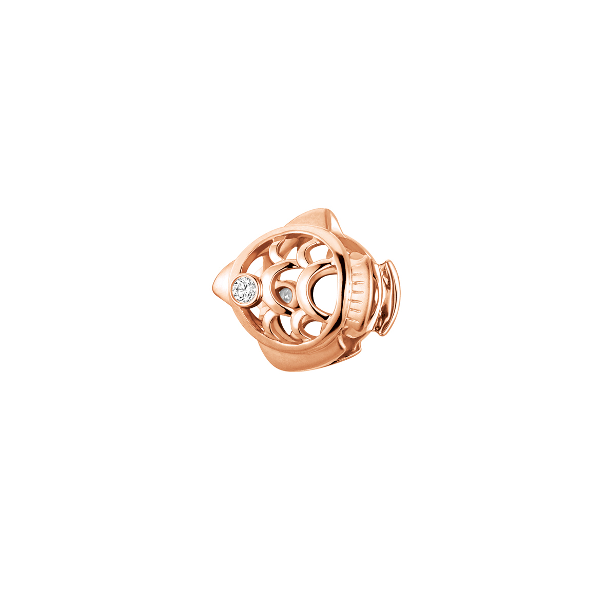 Dear Q "Tropical Fish"18K Rose Gold Diamond Charm