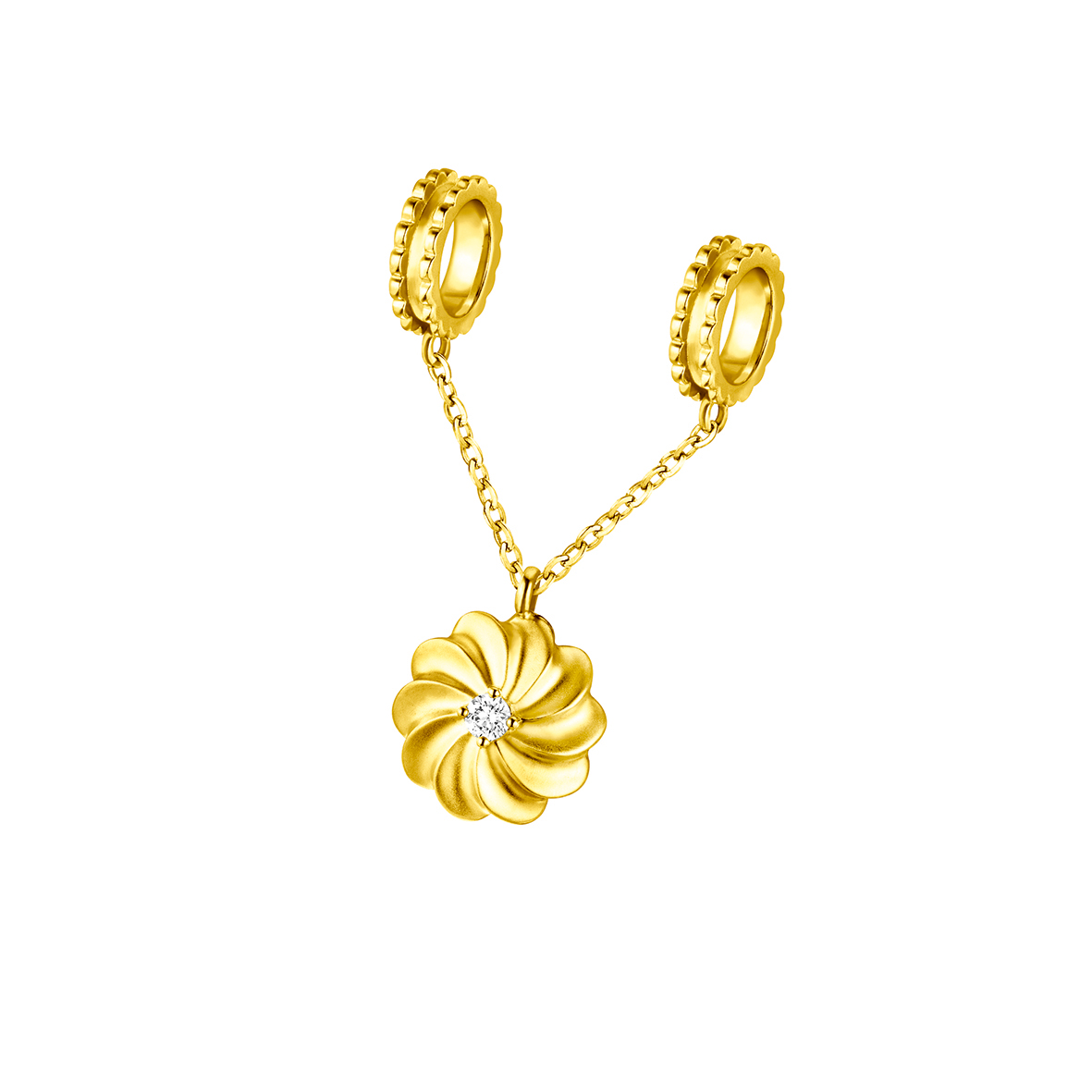 Dear Q "Yummy Cookie" 18K Gold Diamond Charm