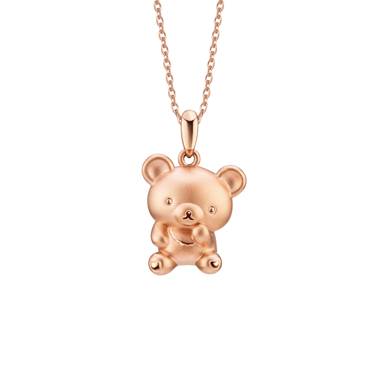 Rilakkuma™ Collection "Chairoikoguma" 18K Rose Gold Pendant