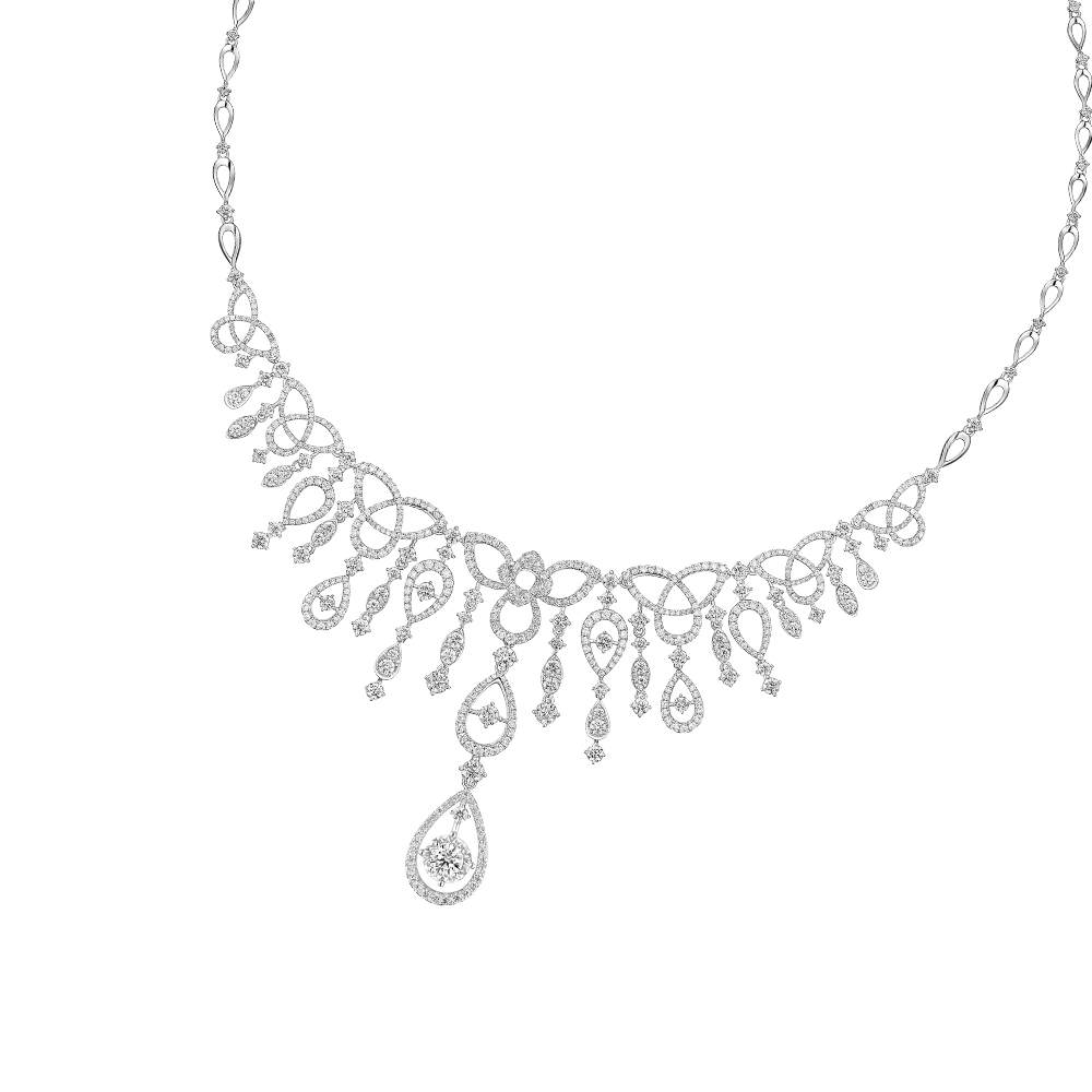 Wedding Collection "Full of Love" 18K White Gold Diamond Necklace