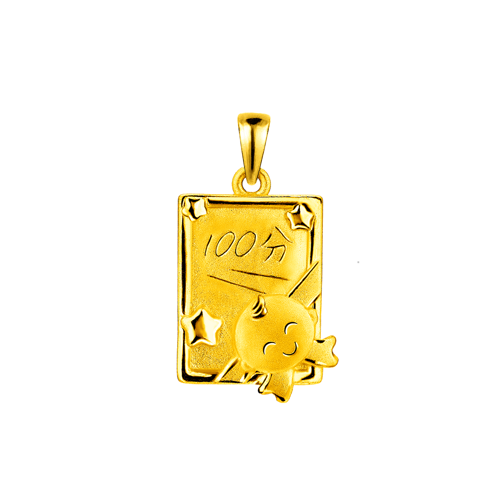 Hugging Family Collection "Ka-ka Full Score" Gold Pendant (Graduation Gift)