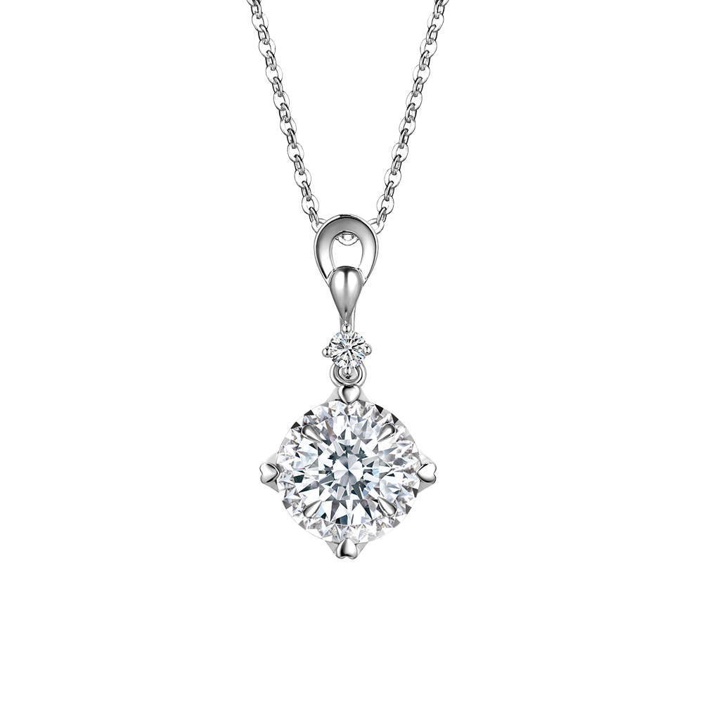 Love is Beauty Collection 18K White Gold Diamond Pendant