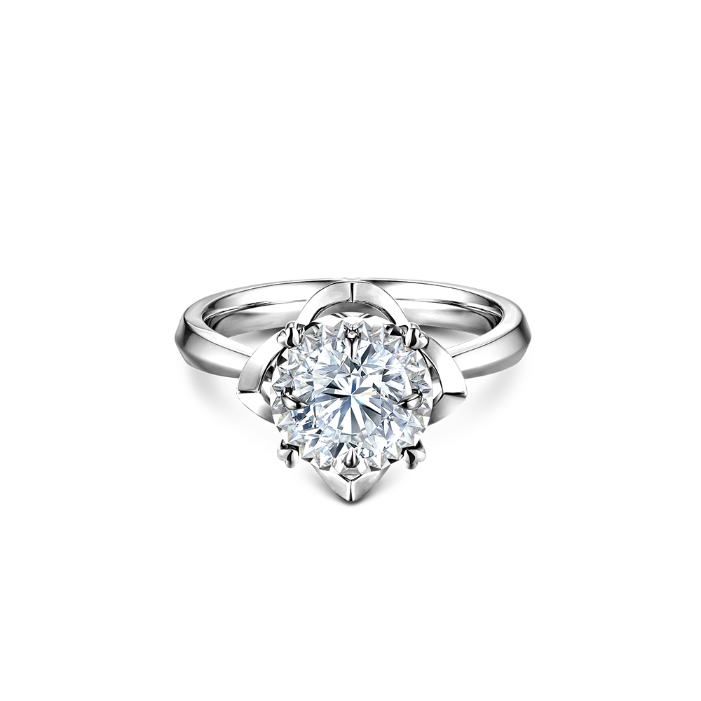 Love is Beauty Collection 18K White Gold Diamond Ring