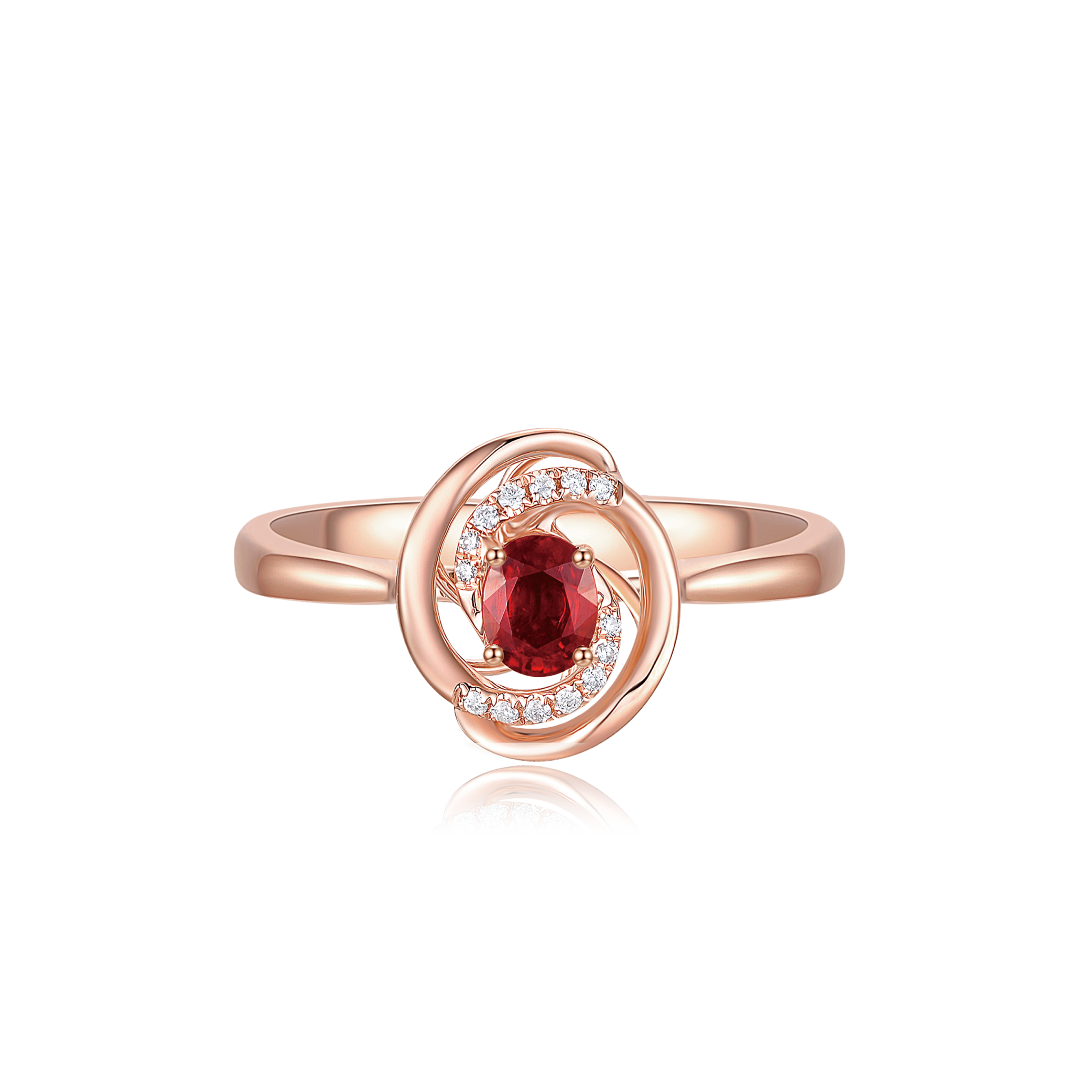 18K Gold Ruby and Diamond Ring