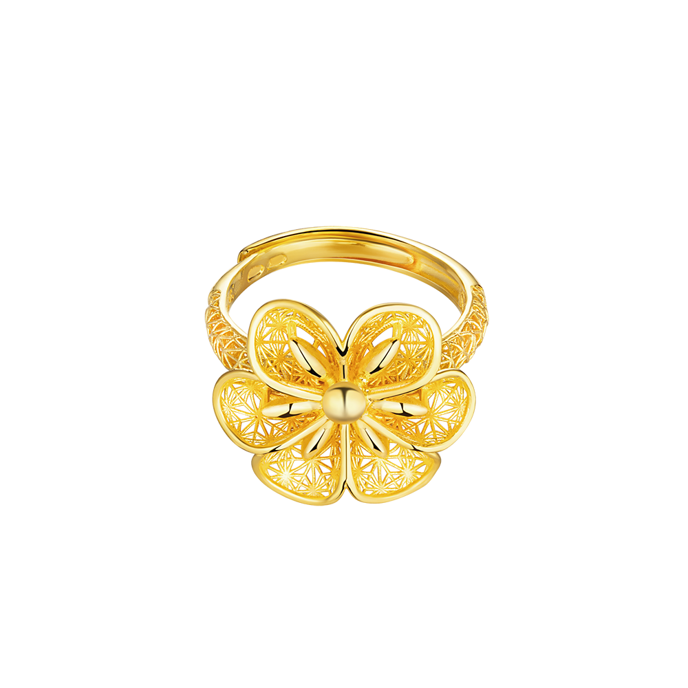 "Love of Sakura" Gold Ring