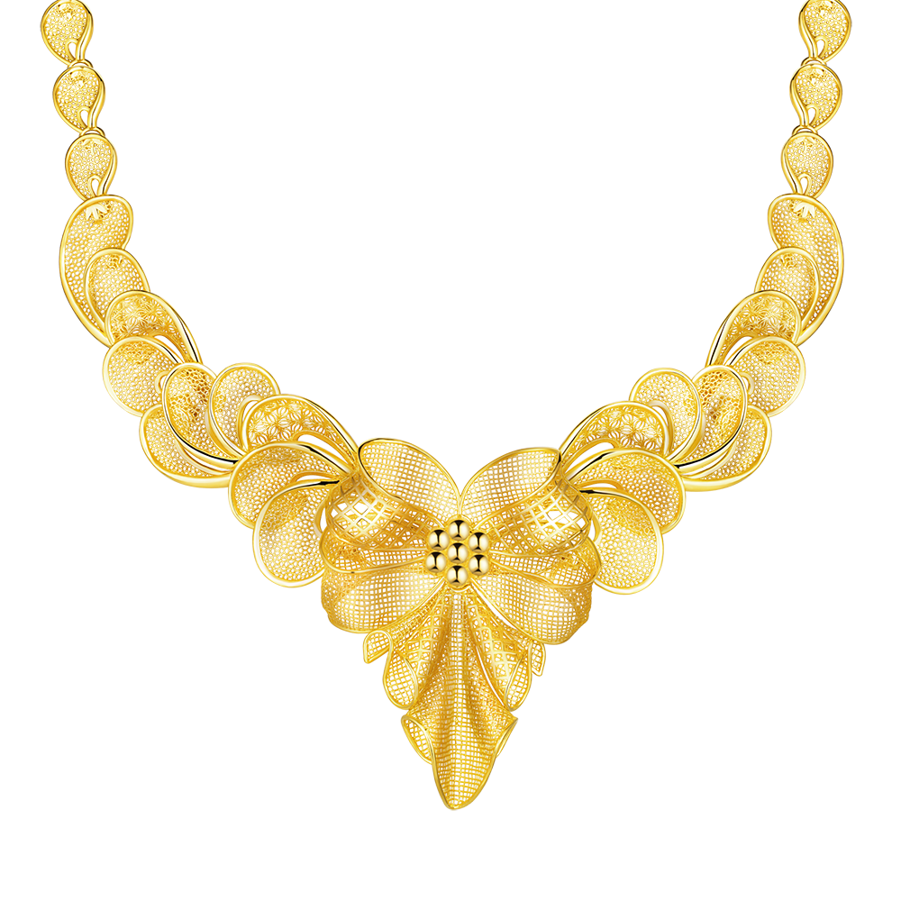 "Blissful Union" Gold Necklace 