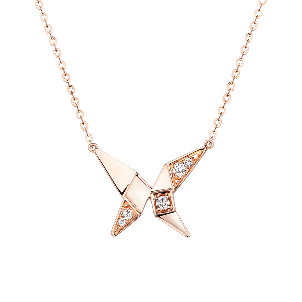 Tiny Tiny " Little Trinkets " 18K Gold Diamond Necklace