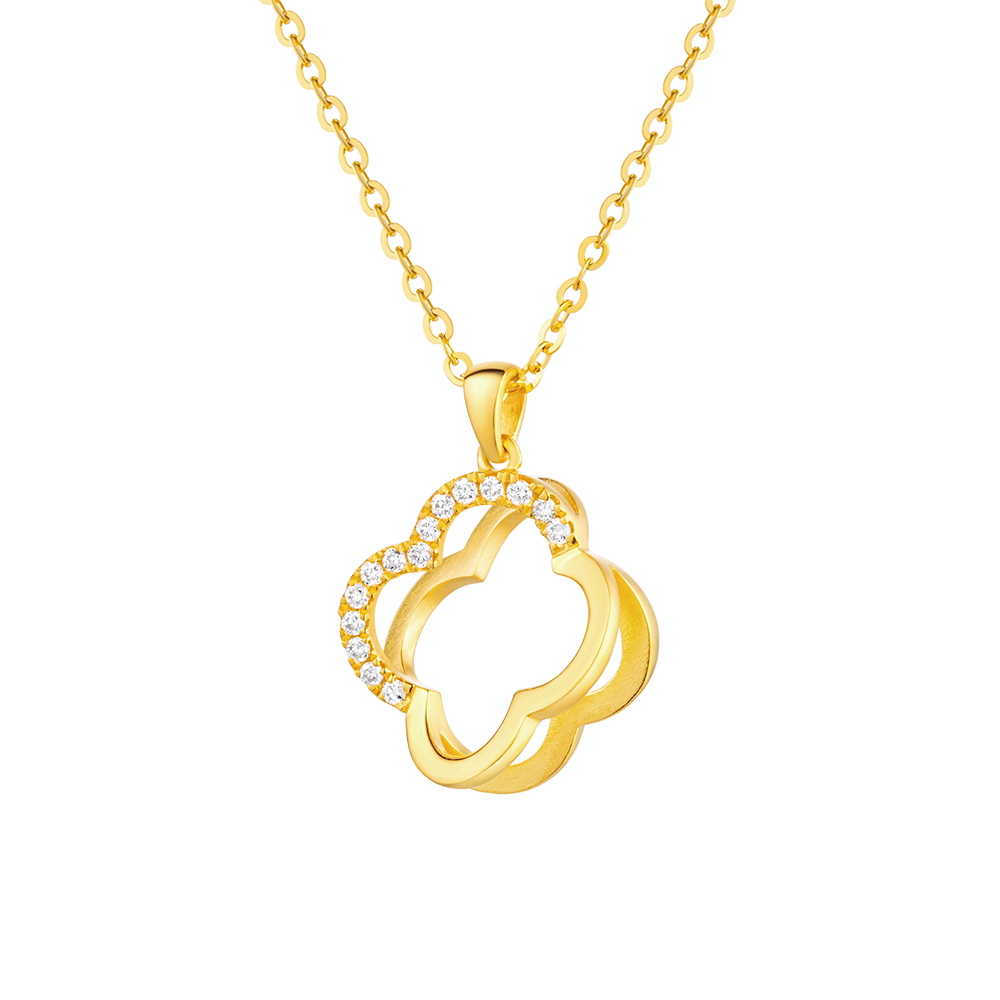 Goldstyle•X" Happy Departure" Gold Diamond Necklace