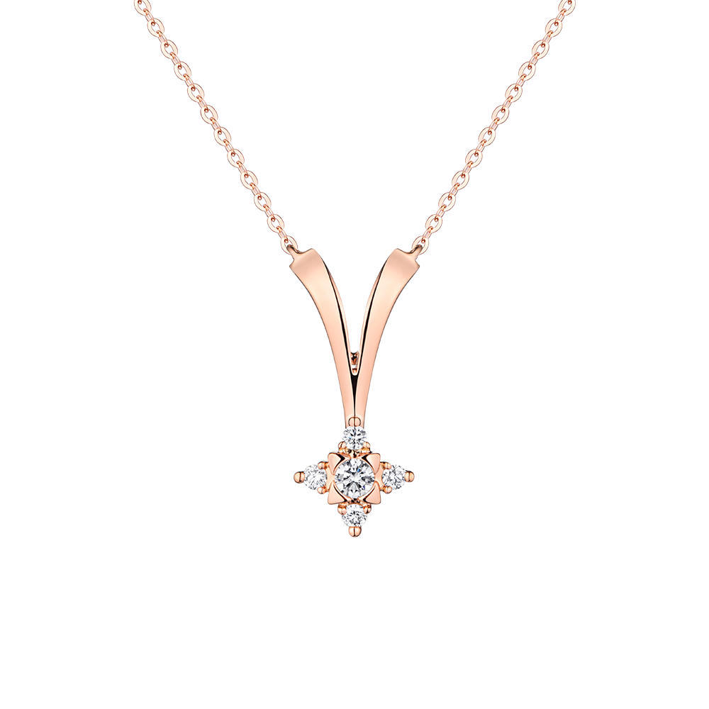 Tiny Tiny 18K Gold Diamond Necklace