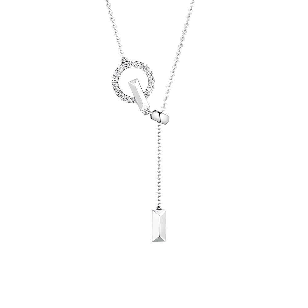 "Love Connection" 18K Gold Diamond Necklace