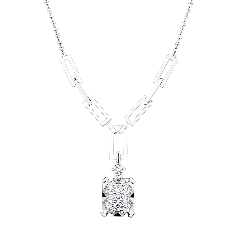 “Convergence of Love”18K Gold Diamond Necklace