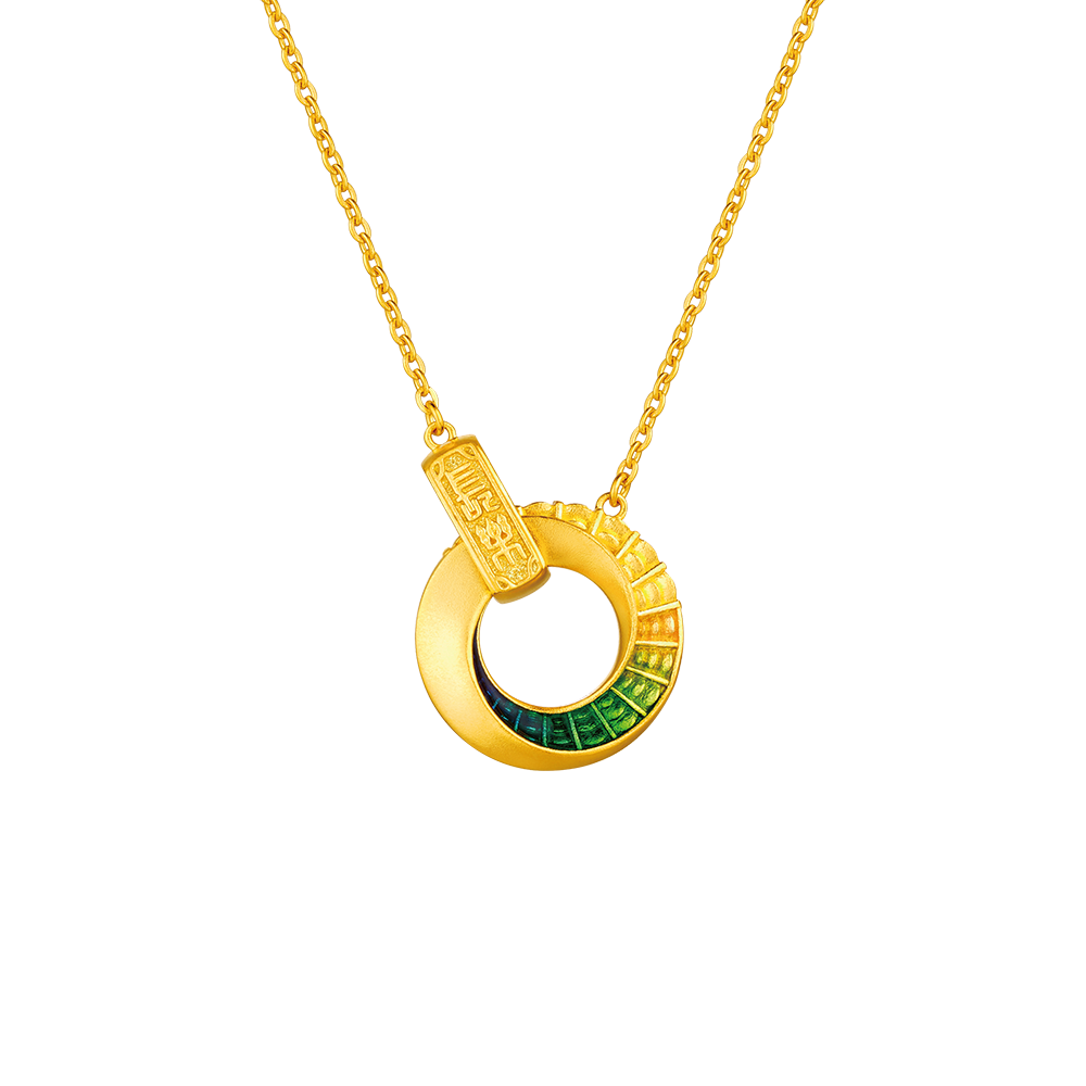 Heirloom Fortune Collection "Eternal Happiness" Gold Necklace 