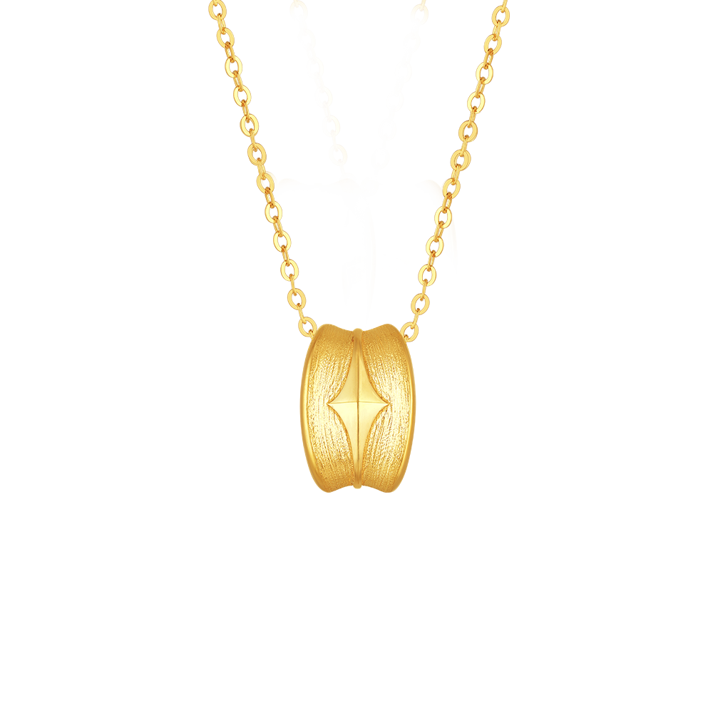 Golden Silk "Reminiscing stars" Gold Necklace