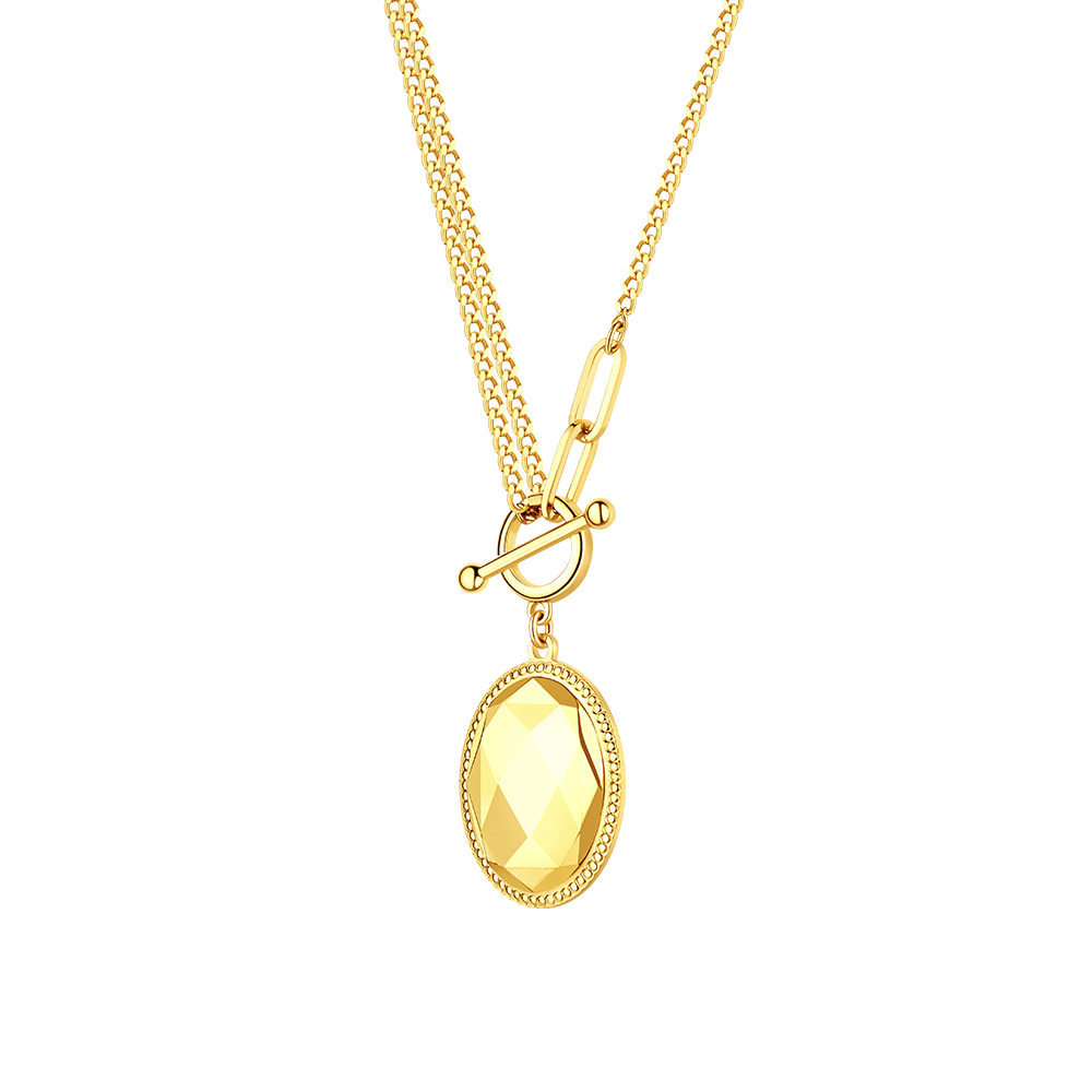 Golden Silk "Bejeweled" Gold Necklace