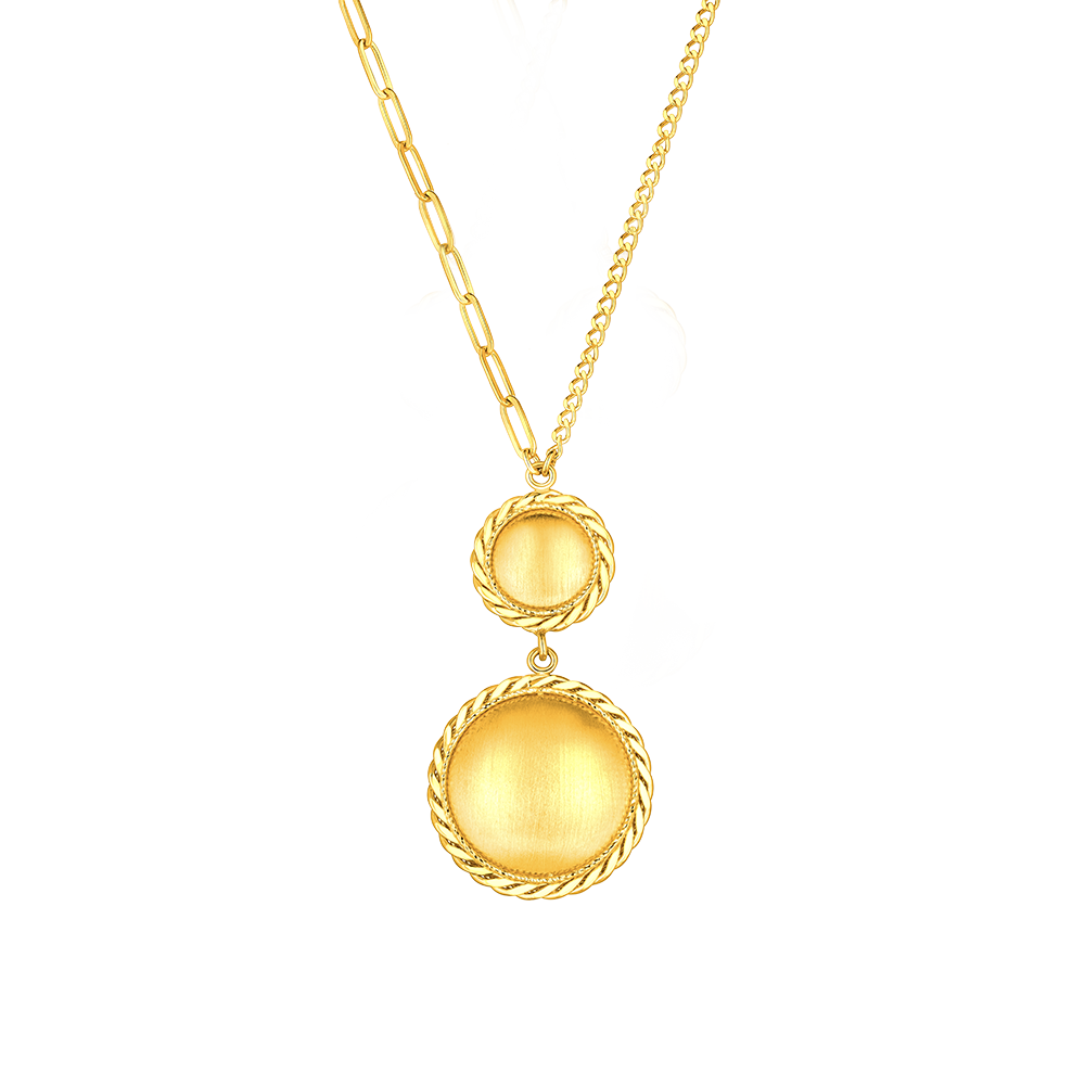 Golden Silk "Shine Shadow" Gold Necklace