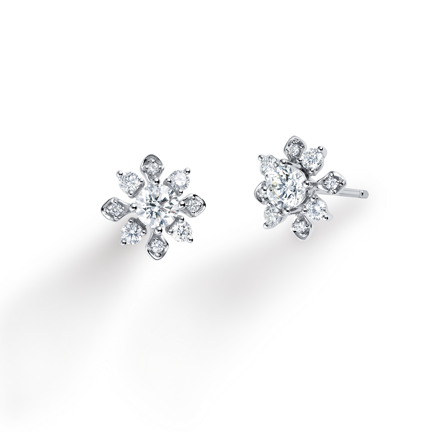 Wedding Collection "Enchanted Blossom" 18K Gold Diamond Earrings