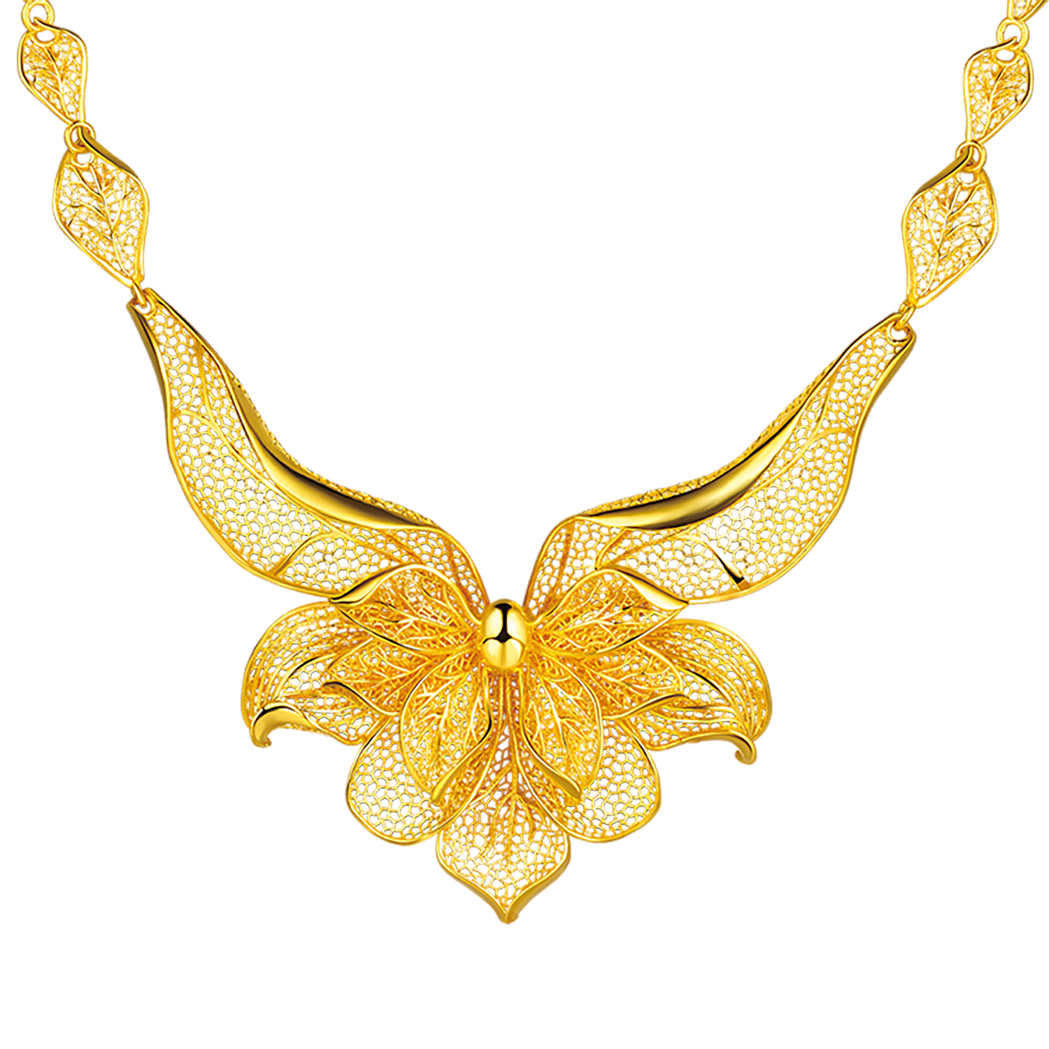 Beloved Collection "Blissful Laurel" Gold Necklace 